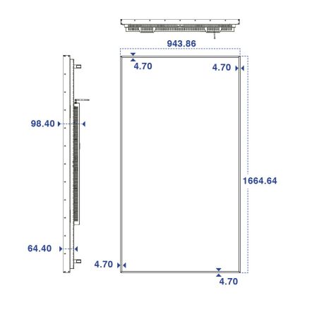 Monitor 75” da Vetrina ad Alta Luminosità