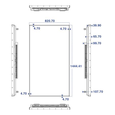 Monitor de escaparate de alto brillo de 65"