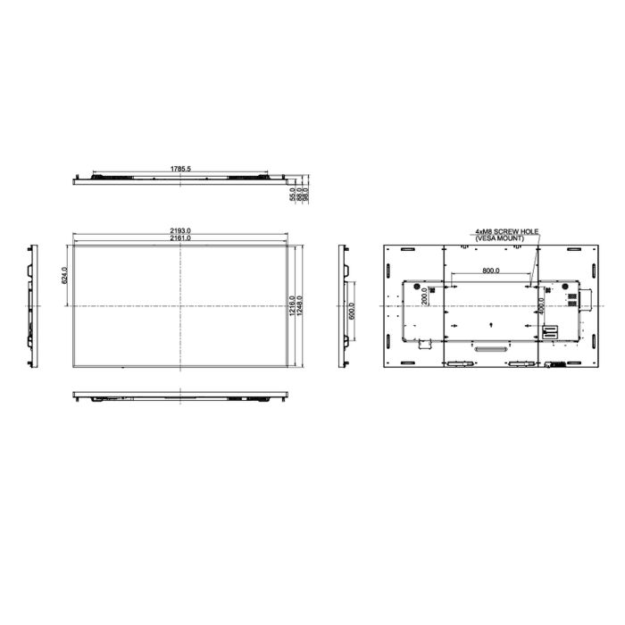 98" Professional Digital Signage display