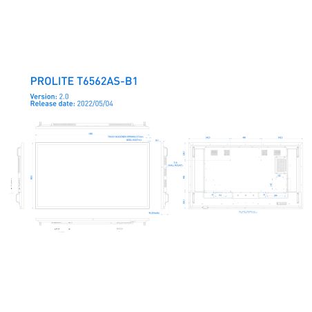 iiyama 65" - Monitor Touchscreen Professionale, 24/7