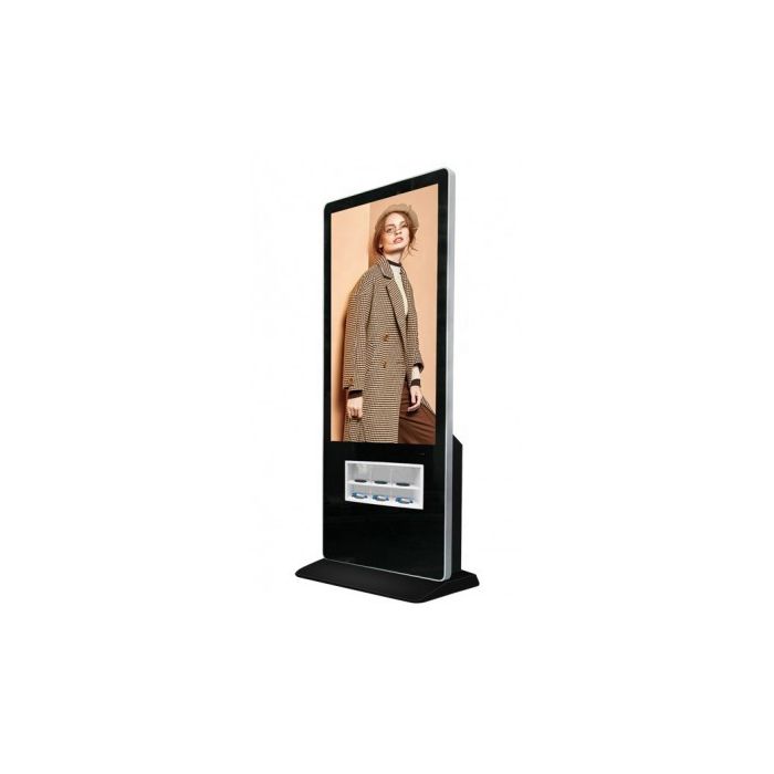Multimedia Totem Touch Screen Display 55" with 3 wireless stations and 5 USB for charging