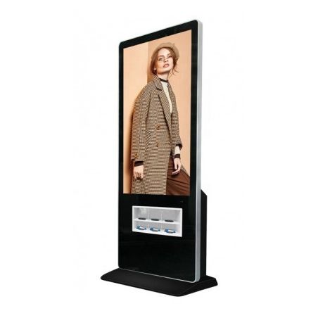 Multimedia Totem Touch Screen Display 55" with 3 wireless stations and 5 USB for charging