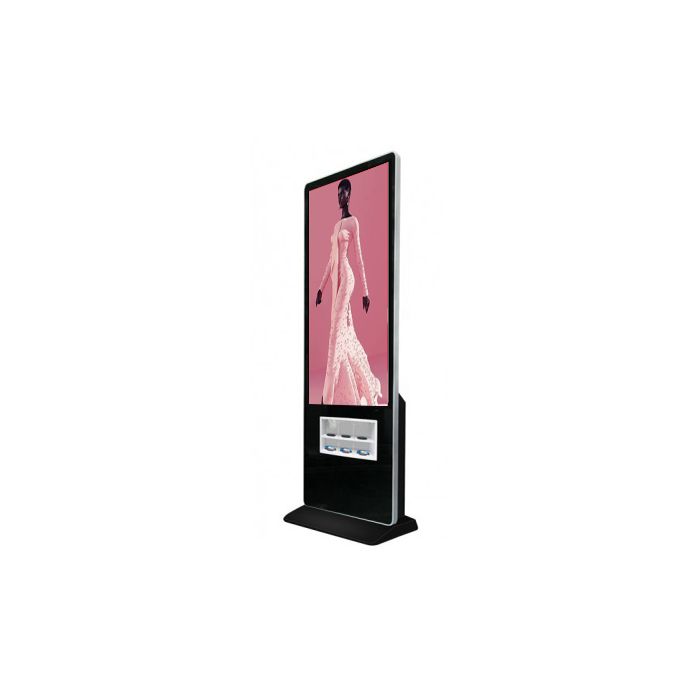 Totem Pubblicitario display 55" con 3 postazioni wireless + 5 usb per ricarica cellulare