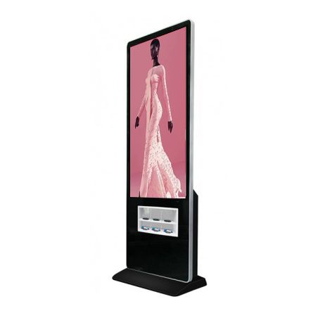 Totem Pubblicitario display 55" con 3 postazioni wireless + 5 usb per ricarica cellulare