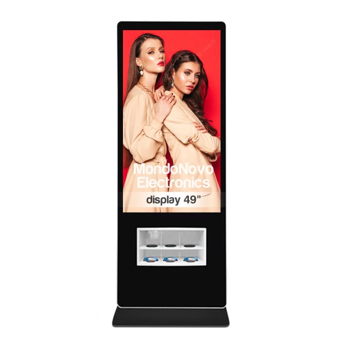49" inches Totem Indoor with 3 wireless + 5 USB charging stations