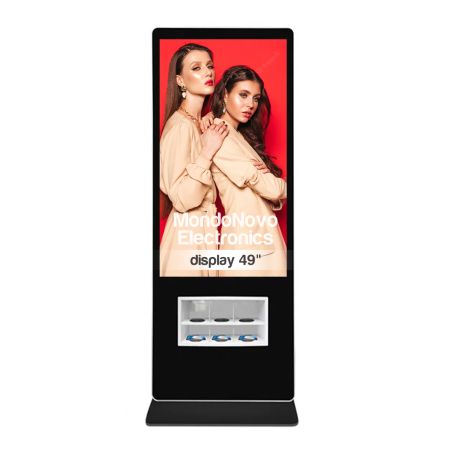 49" inches Totem Indoor with 3 wireless + 5 USB charging stations