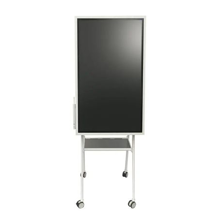 TURN DELTA BIANCO, carrello a cavalletto per rotazione di 90° per monitor 75''