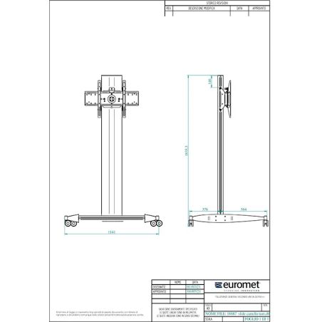 TURN SLIDE CART WHITE, cart with adjustable monitor