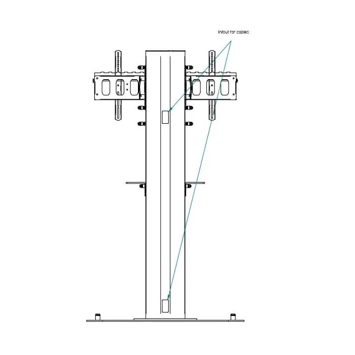 Slide Maxi floor stand support for large video monitors up to 110 inches