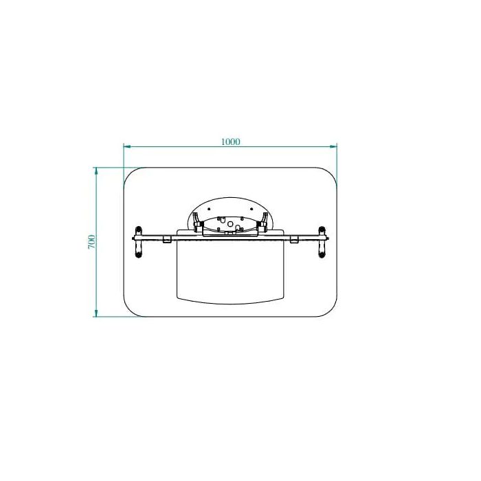 Slide Maxi floor stand support for large video monitors up to 110 inches