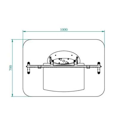 Slide Maxi floor stand support for large video monitors up to 110 inches