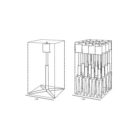 Pratico, Flat panel tv cart up to 65”