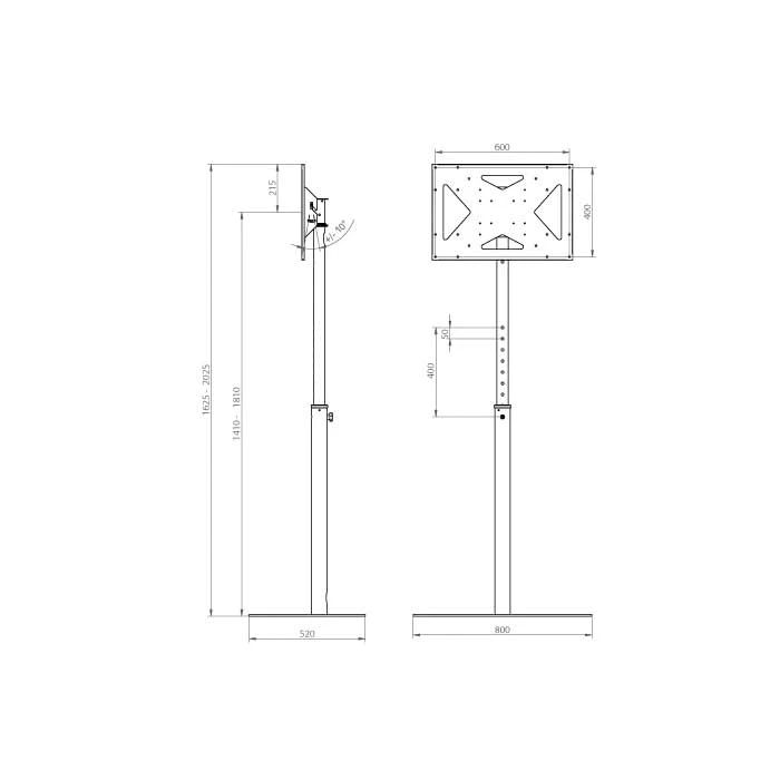 ÉLITE, soporte de suelo para monitor hasta 65 pulgadas, blanco