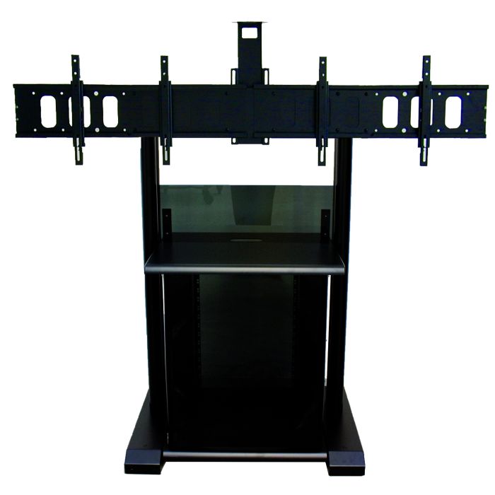 PLATEA PREMIUM, carrello per videoconferenza per due monitor
