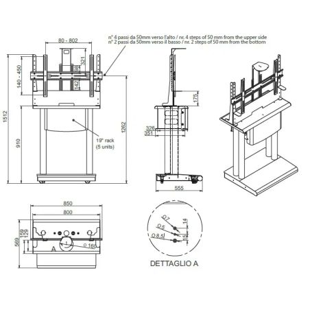 PLATEA, flat panel mount ground stand with wheels