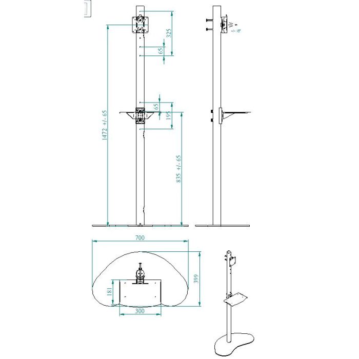 Soporte para monitor de suelo hasta 32"