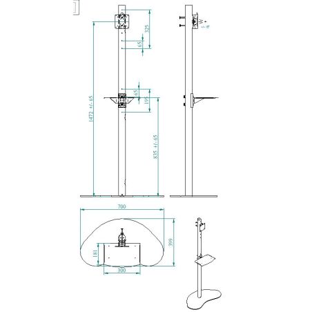 Soporte para monitor de suelo hasta 32"