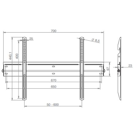 ULTRA-SLIM, wall flat panel mount