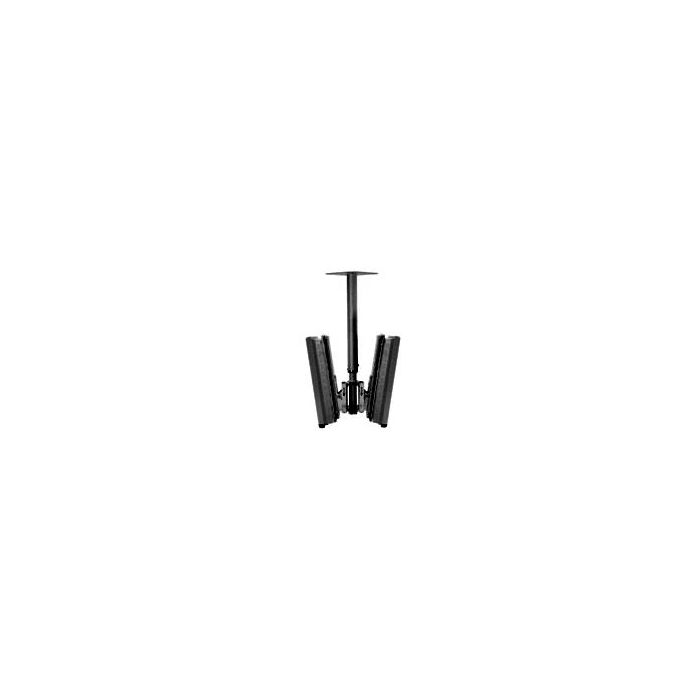 Universal ceiling bracket, 2 monitors, adjustable