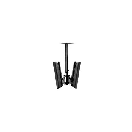 Universal ceiling bracket, 2 monitors, adjustable