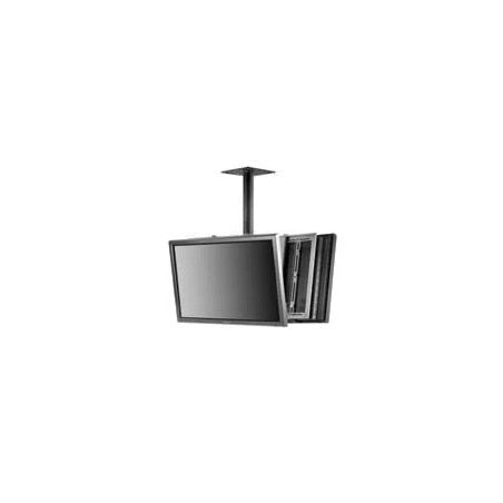 Universal ceiling bracket, 2 monitors, adjustable