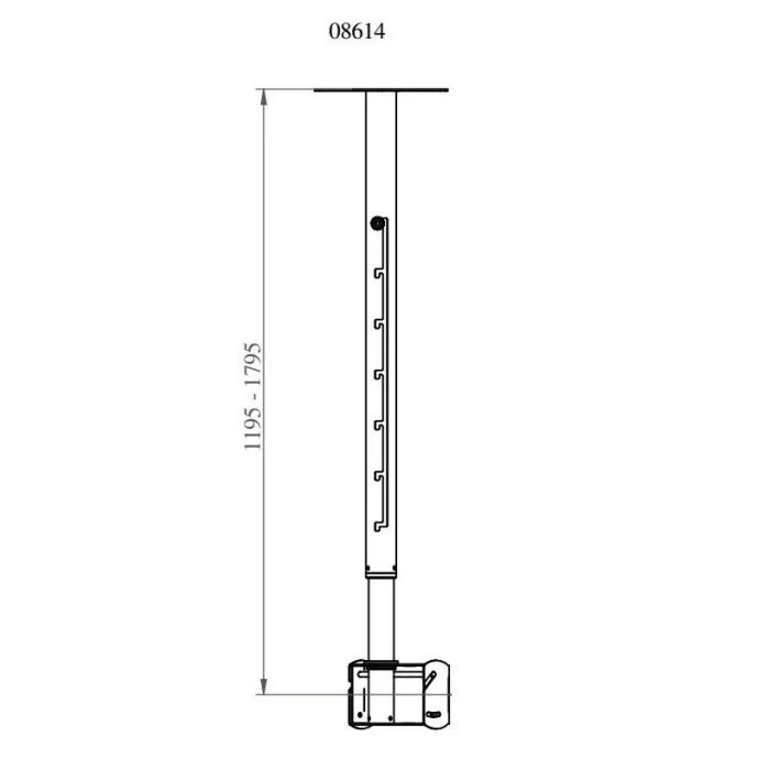 XL-08614, soporte de techo para monitores de hasta 75"