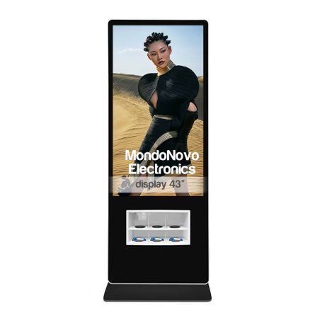 43" inches Totem Indoor with 3 wireless + 5 USB charging stations
