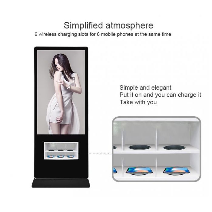49" inches Totem Indoor with 3 wireless + 5 USB charging stations