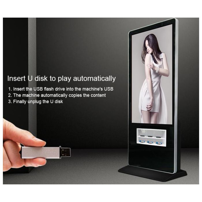 49" inches Totem Indoor with 3 wireless + 5 USB charging stations