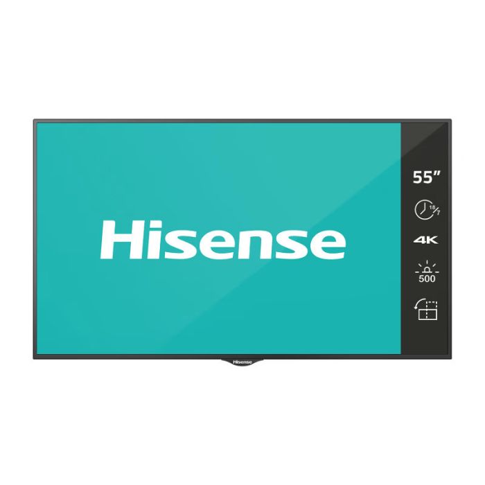 Pantalla de señalización digital Hisense 4K UHD de 55" - Funcionamiento 18/7
