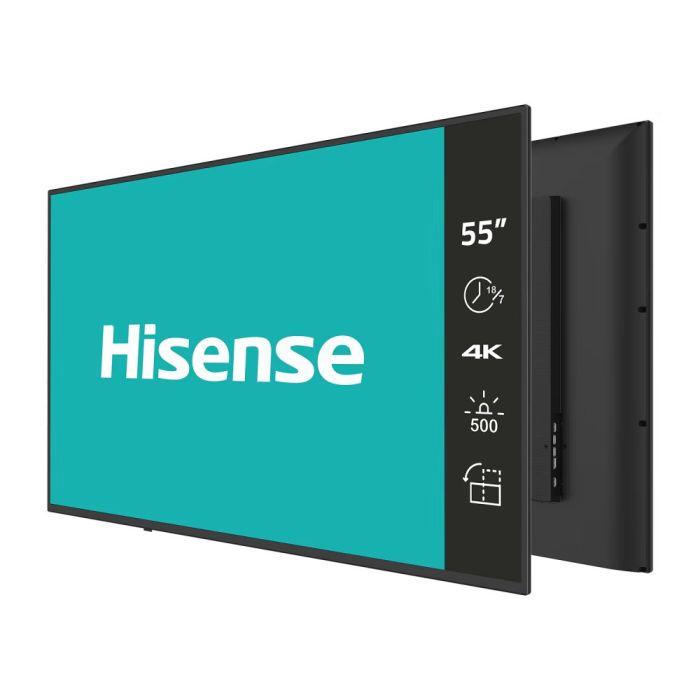 Pantalla de señalización digital Hisense 4K UHD de 55" - Funcionamiento 18/7