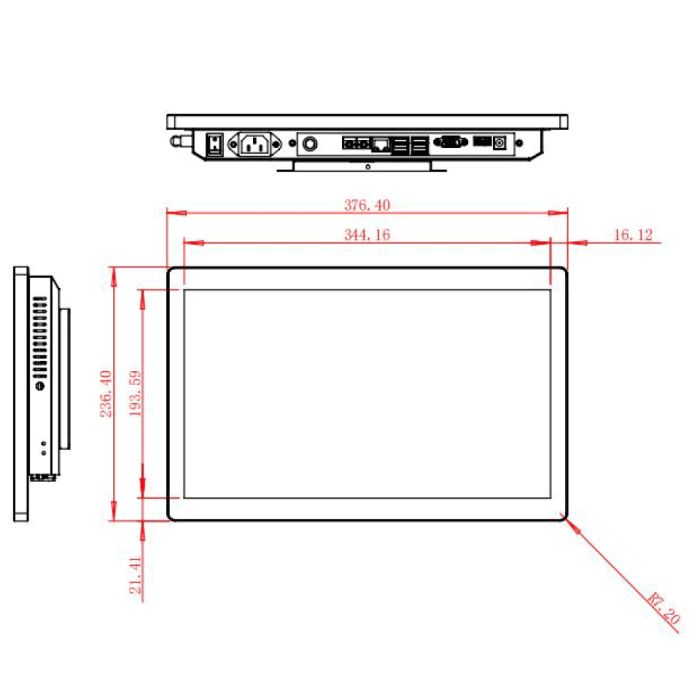 Tableta/Pantalla interactiva con pantalla táctil LCD de 15,6" - Automatización del hogar