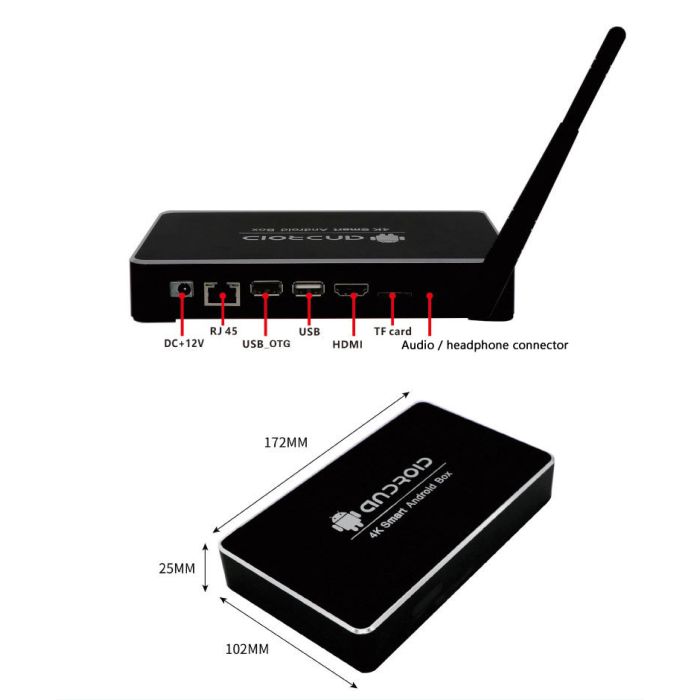 Mini PC/ PC Player, Android 11, RAM 2GB, ROM 16GB