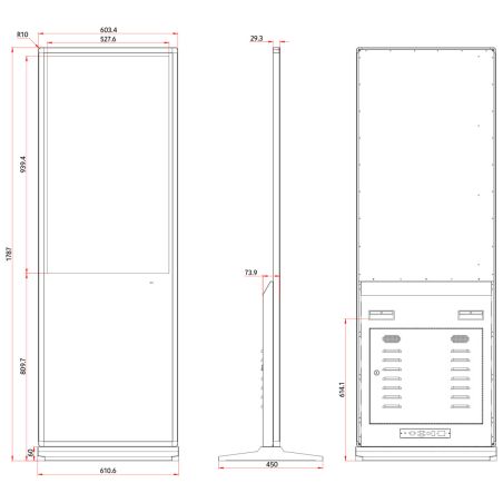 Totem Multimediale Touch Screen 43" con Stampante Termica