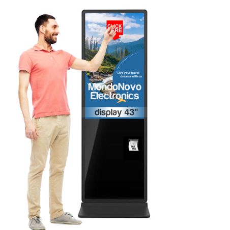 Totem Multimediale Touch Screen 43" con Stampante Termica