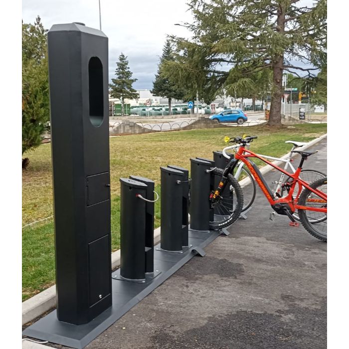 Aparcamiento Modular Inteligente + para Bicicletas y e-Bikes con Carga, Mantenimiento y Videovigilancia