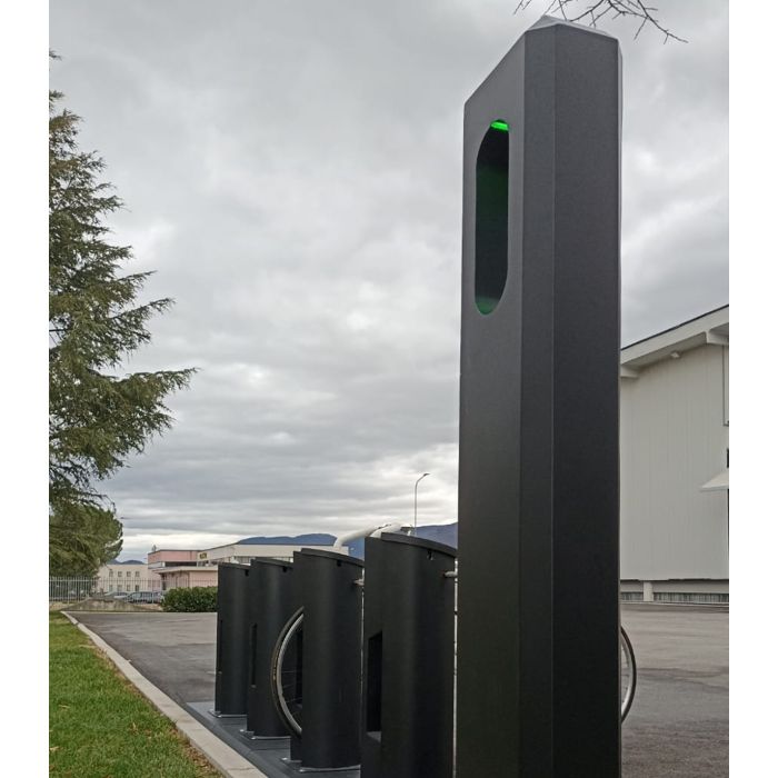 Aparcamiento Modular Inteligente + para Bicicletas y e-Bikes con Carga, Mantenimiento y Videovigilancia