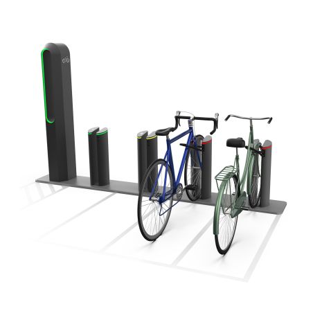 Aparcamiento Modular Inteligente + para Bicicletas y e-Bikes con Carga, Mantenimiento y Videovigilancia