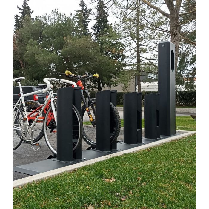 Aparcamiento Modular Inteligente + para Bicicletas y e-Bikes con Carga, Mantenimiento y Videovigilancia