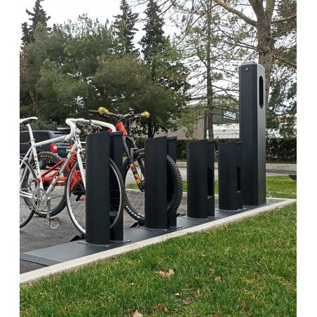 Aparcamiento Modular Inteligente + para Bicicletas y e-Bikes con Carga, Mantenimiento y Videovigilancia