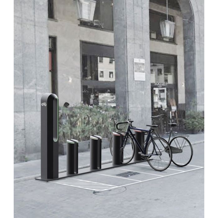 Aparcamiento Modular Inteligente + para Bicicletas y e-Bikes con Carga, Mantenimiento y Videovigilancia