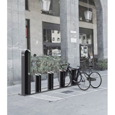 Aparcamiento Modular Inteligente + para Bicicletas y e-Bikes con Carga, Mantenimiento y Videovigilancia