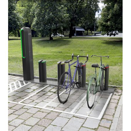 Aparcamiento Modular Inteligente + para Bicicletas y e-Bikes con Carga, Mantenimiento y Videovigilancia