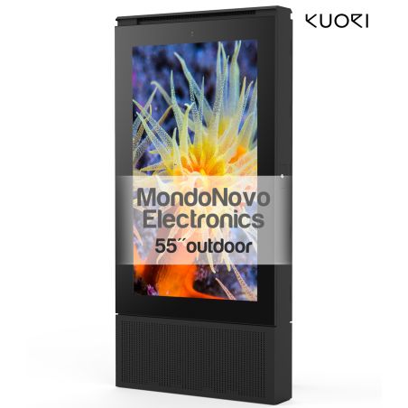 Tótem multimedia para exteriores Kuori R4 UHD de 55" - exterior