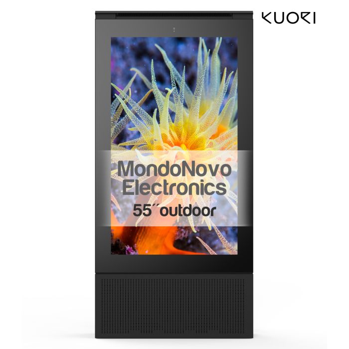 Tótem multimedia para exteriores Kuori R4 UHD de 55" - exterior