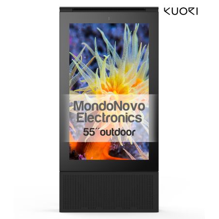 Tótem multimedia para exteriores Kuori R4 UHD de 55" - exterior