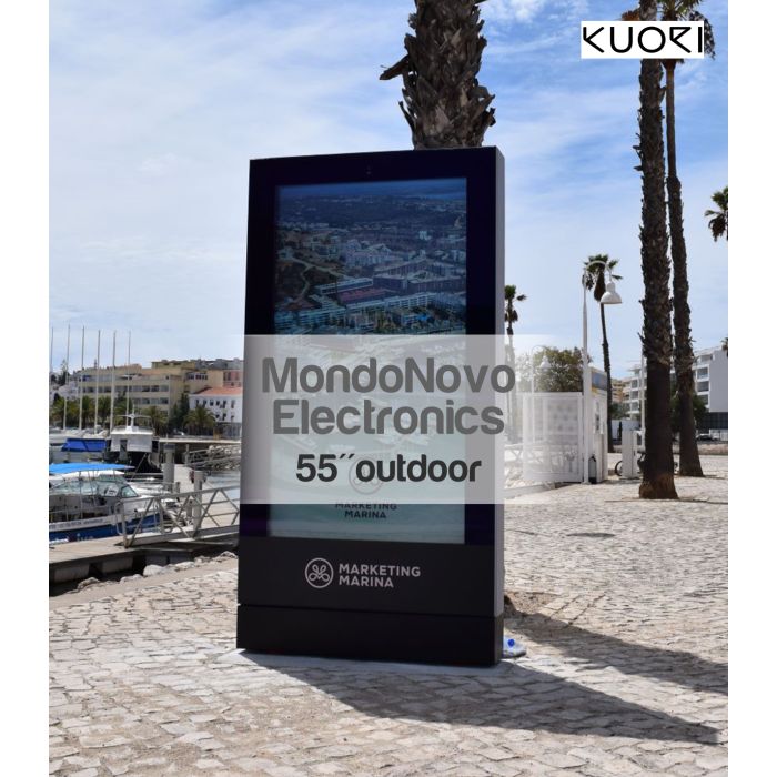Tótem multimedia para exteriores Kuori R4 UHD de 55" - exterior