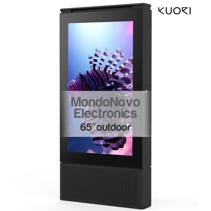Tótem multimedia para exteriores Kuori R4 UHD de 65" - exterior