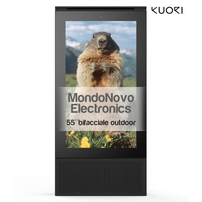 Tótem de doble cara para exteriores Kuori R4 UHD de 55" - exteriores