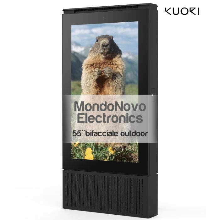 Tótem de doble cara para exteriores Kuori R4 UHD de 55" - exteriores